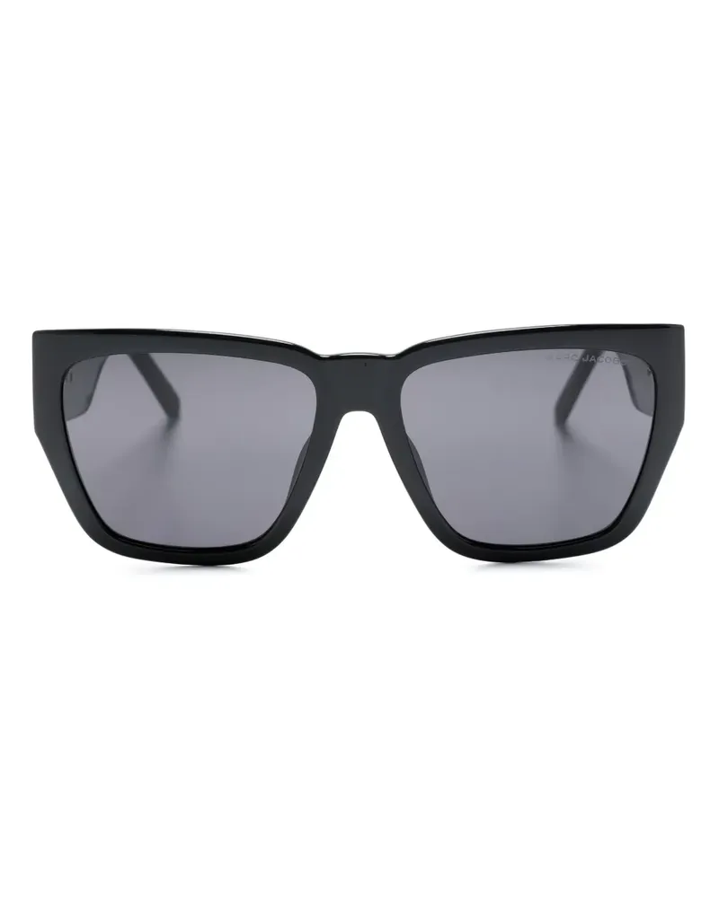 Marc Jacobs J Marc Sonnenbrille mit breitem Gestell - Schwarz Schwarz