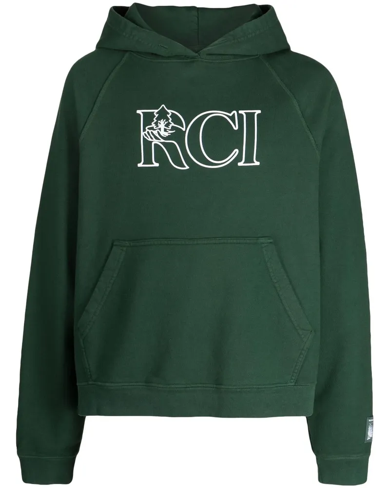 Reese Cooper Hoodie mit Logo-Print - Grün Grün