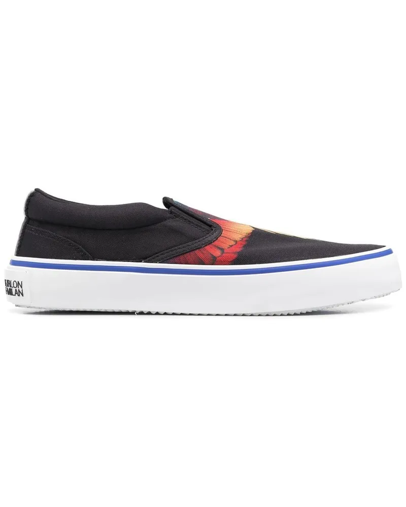 Marcelo Burlon | County of Milan Slip-On-Sneakers mit Flügel-Print - Schwarz Schwarz