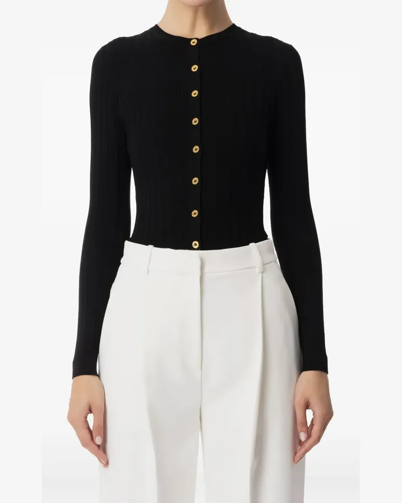 Elisabetta Franchi Semi-transparenter Cardigan - Schwarz Schwarz