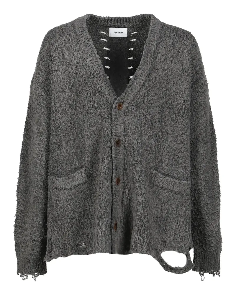 Doublet Ausgefranster Cardigan - Grau Grau