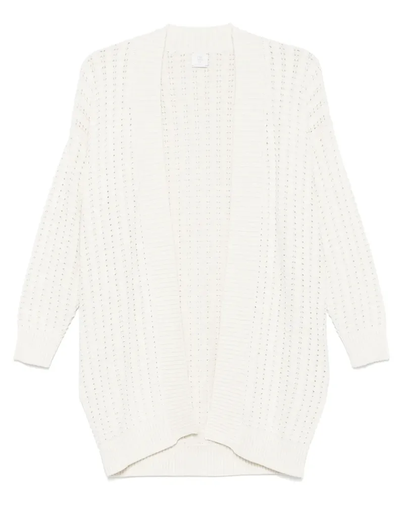 Eleventy Cardigan in Metallic-Optik - Nude Nude