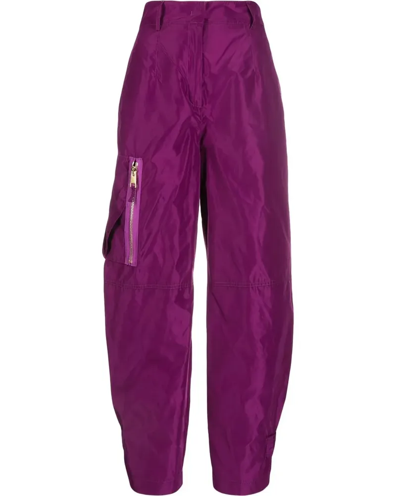 Blanca Cargohose mit Tapered-Bein - Violett Violett