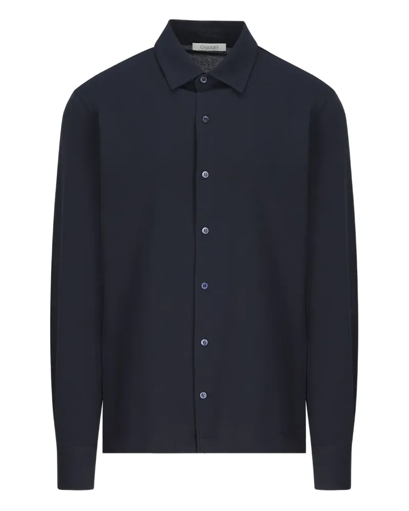 Cruciani Hemd mit Knopfmanschetten - Blau Blau