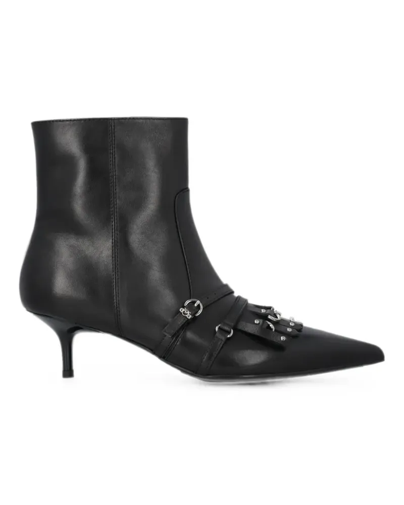 Pinko Stiefeletten mit Fransen - Schwarz Schwarz