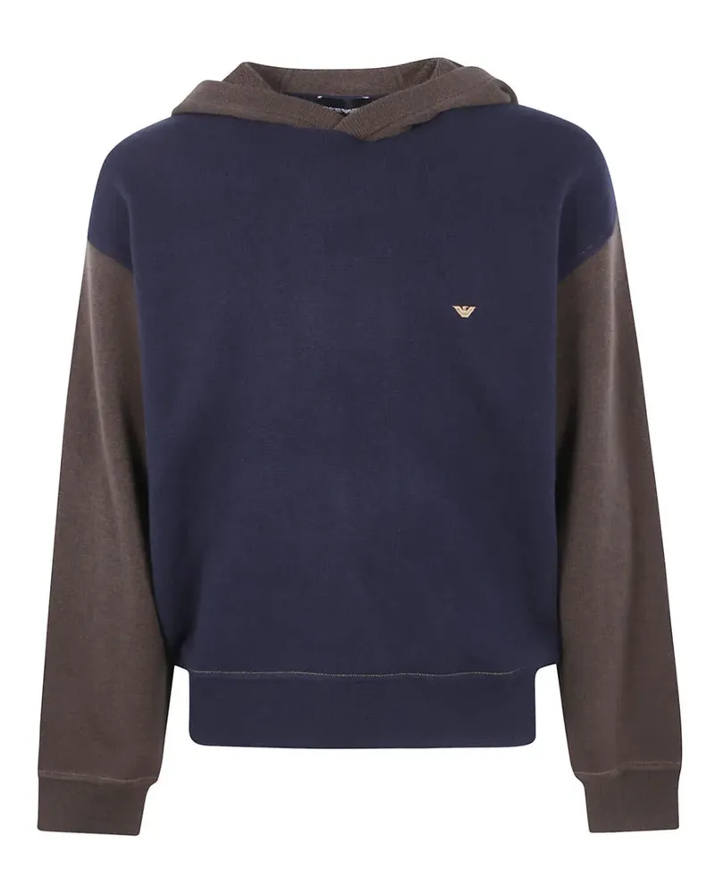 Emporio Armani Hoodie mit Kontrasteinsätzen - Blau Blau