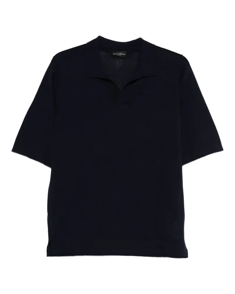 Ballantyne T-Shirt mit Poloshirtkragen - Blau Blau