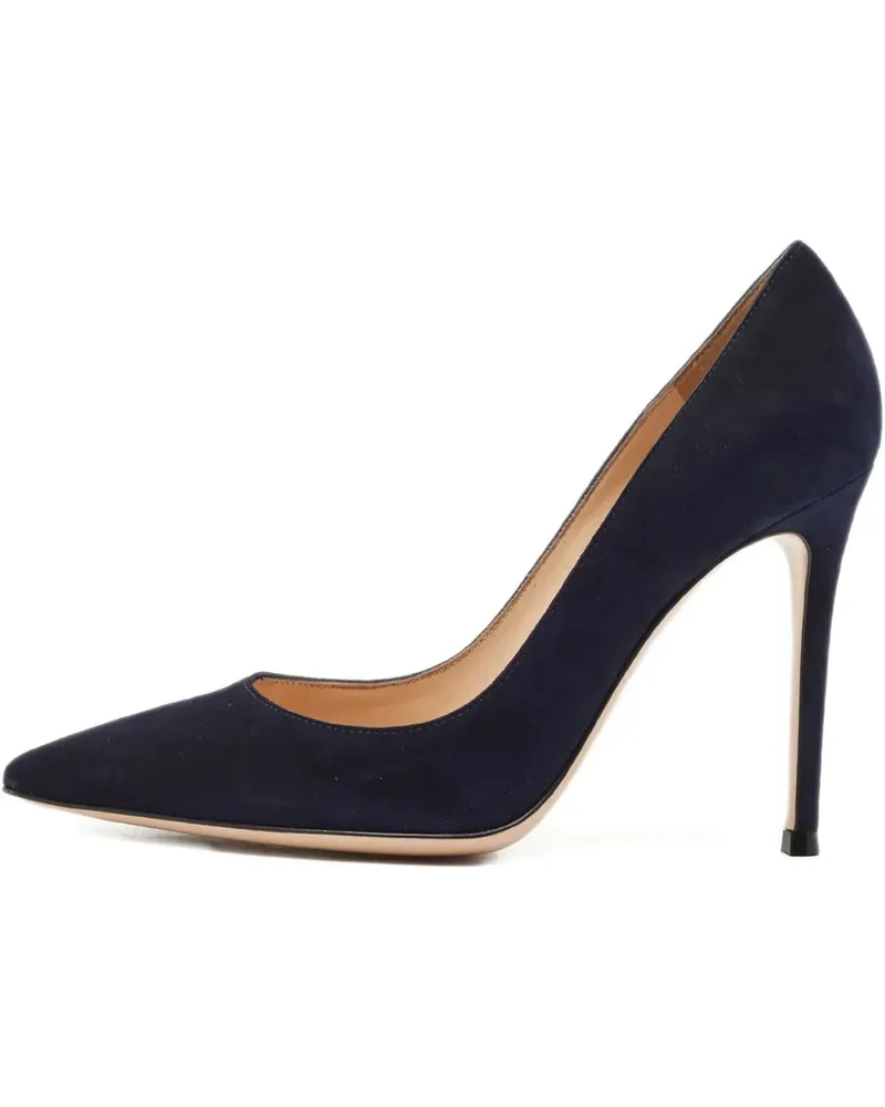 Gianvito Rossi pointed-toe suede pumps - Blau Blau
