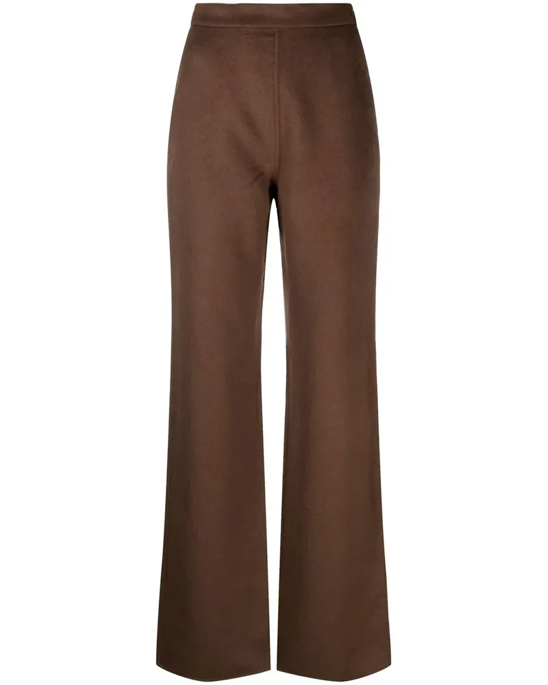 Nanushka Gerade Bya High-Waist-Hose - Braun Braun