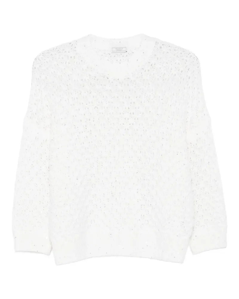 Peserico Pullover mit Lochstrickmuster - Nude Nude