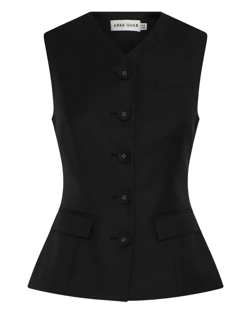 Anna Quan Kendall Oberteil mit V-Ausschnitt - Schwarz Schwarz
