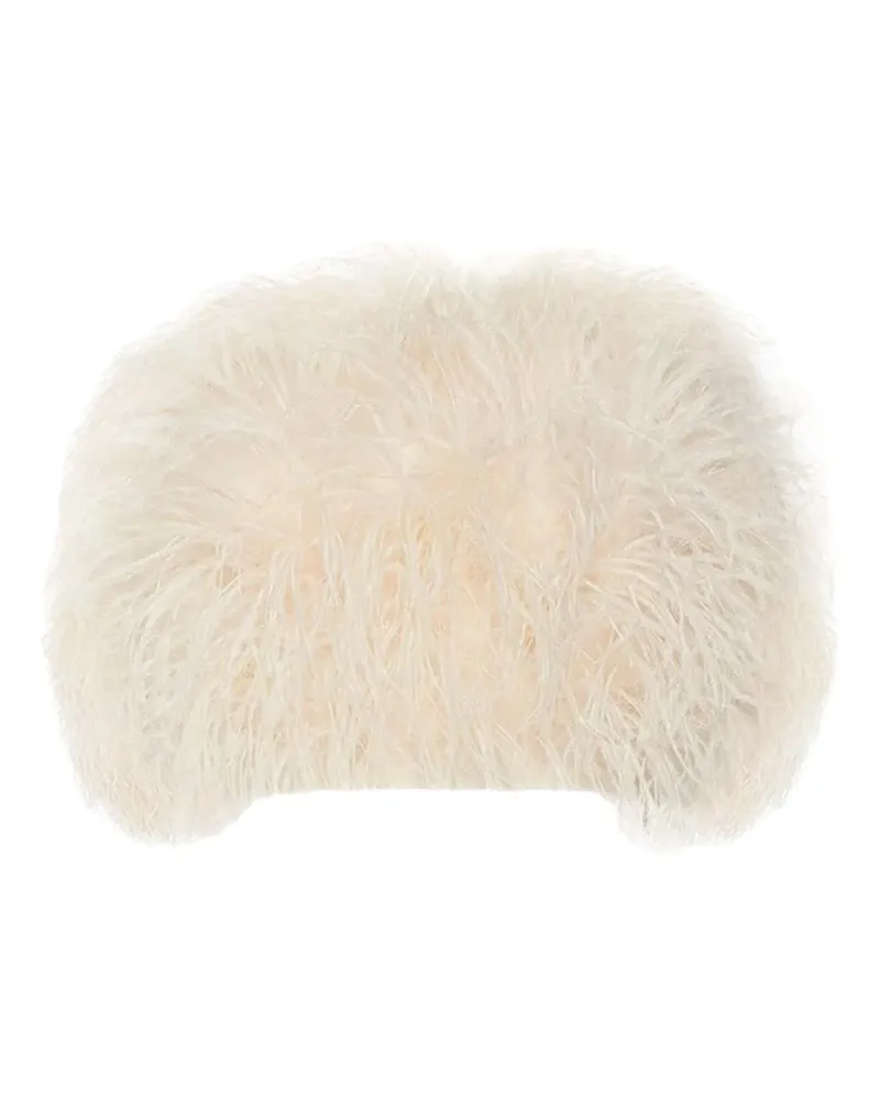 LAPOINTE feather strapless top - Nude Nude