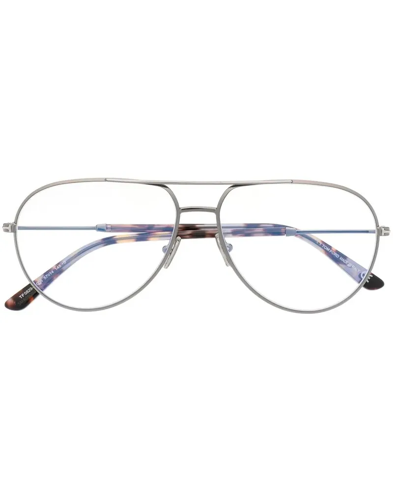 Tom Ford Brille mit doppeltem Steg - Silber Silber