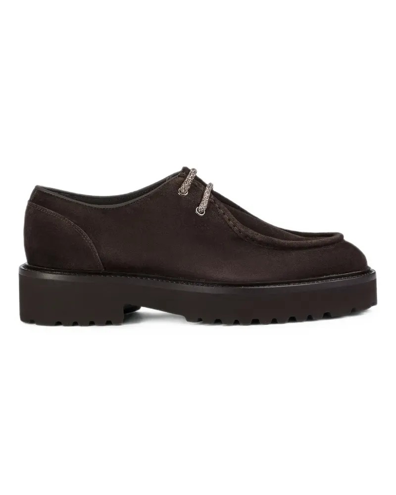 Doucal´s suede lace-up Derby shoes - Braun Braun