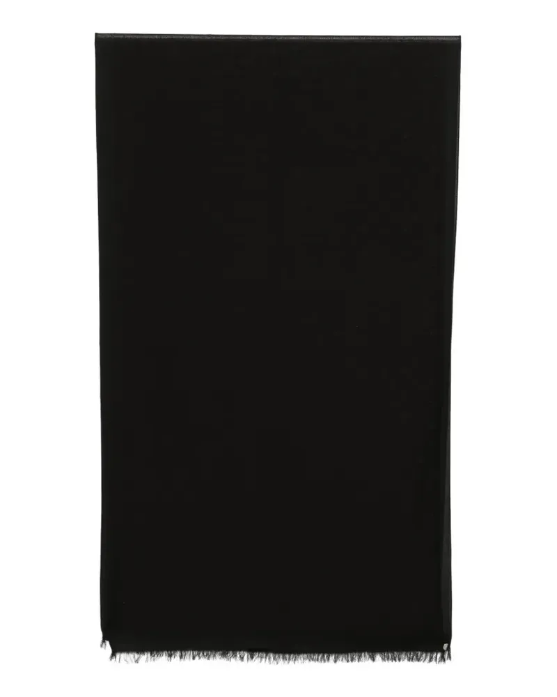 Emporio Armani fringed scarf - Schwarz Schwarz