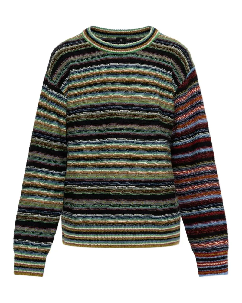 Paul Smith striped textured-knit sweater - Schwarz Schwarz