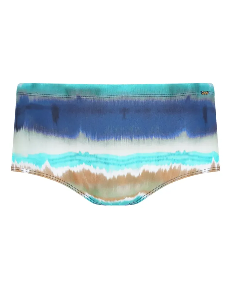 Amir Slama Badehose im Batikprint - Blau Blau