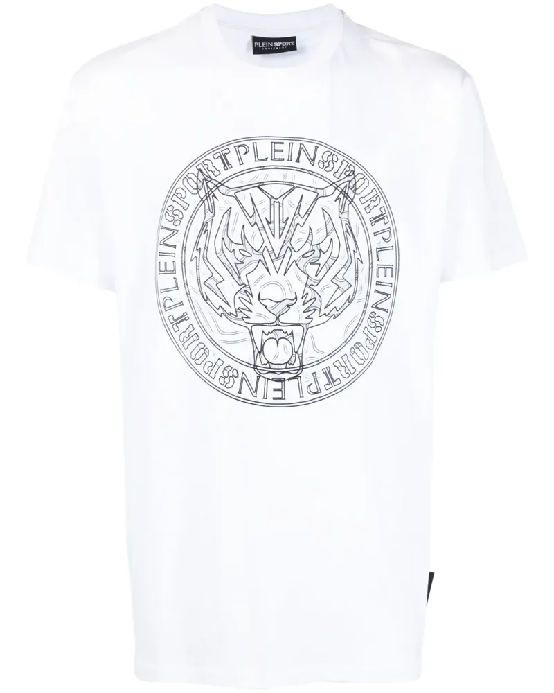 Philipp Plein T-Shirt mit Tiger-Print - Weiß Weiß