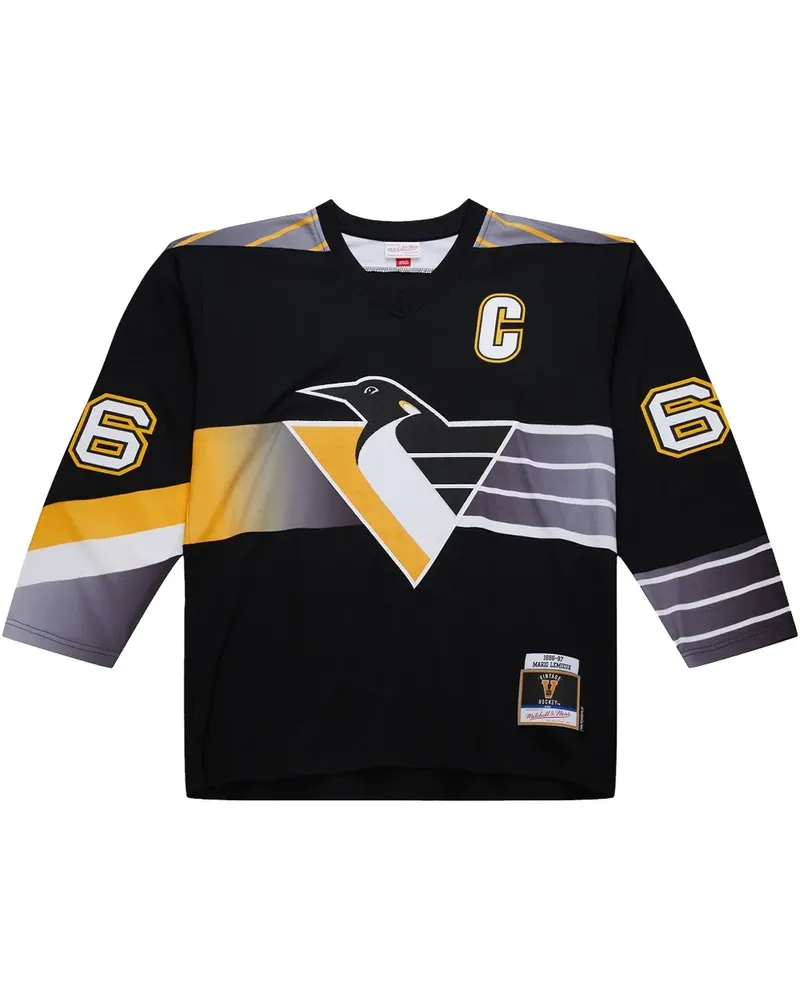 Mitchell & Ness NHL Alternate "Penguins 1996 Mario Lemieux" Trikot - Schwarz Schwarz