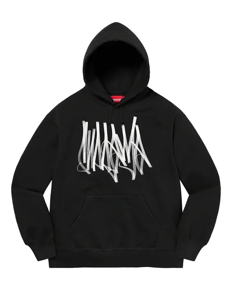 Supreme Being Hoodie mit Tag-Print - Schwarz Schwarz