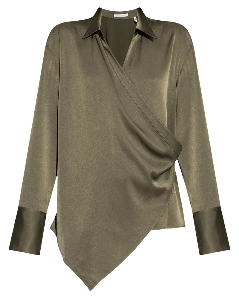 Helmut Lang Gewickelte Bluse - Grün Grün