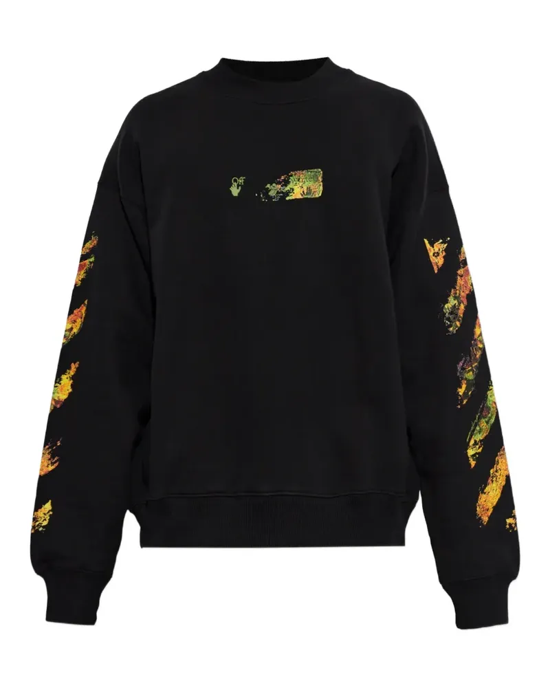 OFF-WHITE Sweatshirt mit Logo-Print - Schwarz Schwarz