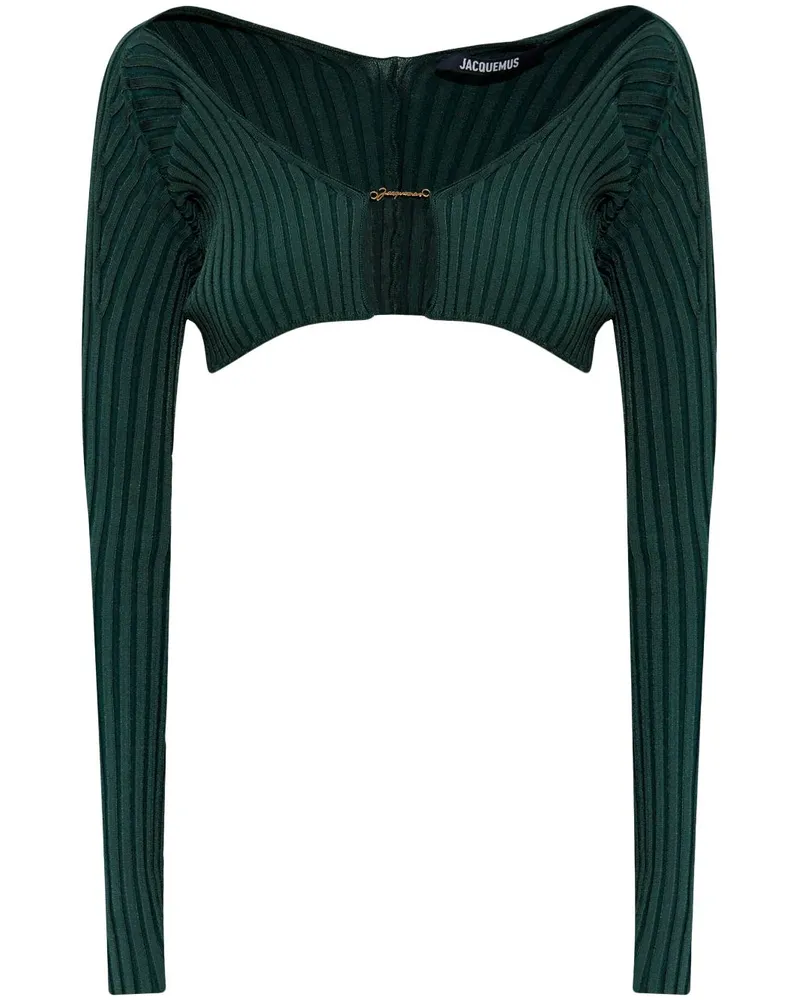 Jacquemus Cardigan mit Logo - Grün Grün