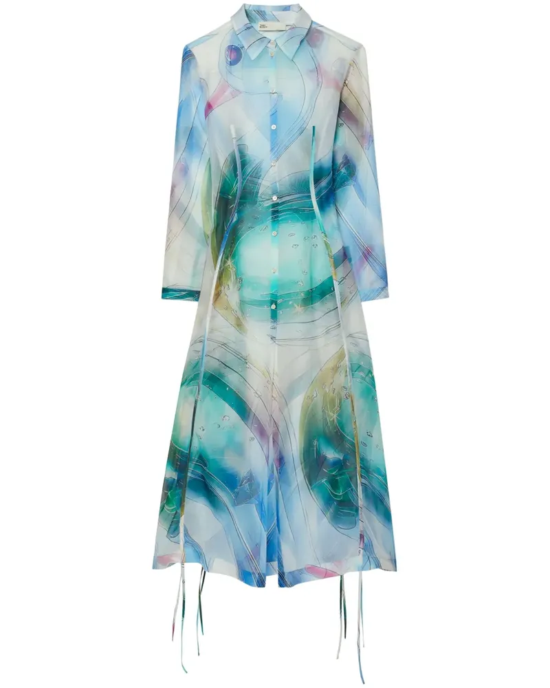 Tory Burch Kleid aus Seidenorganza - Blau Blau