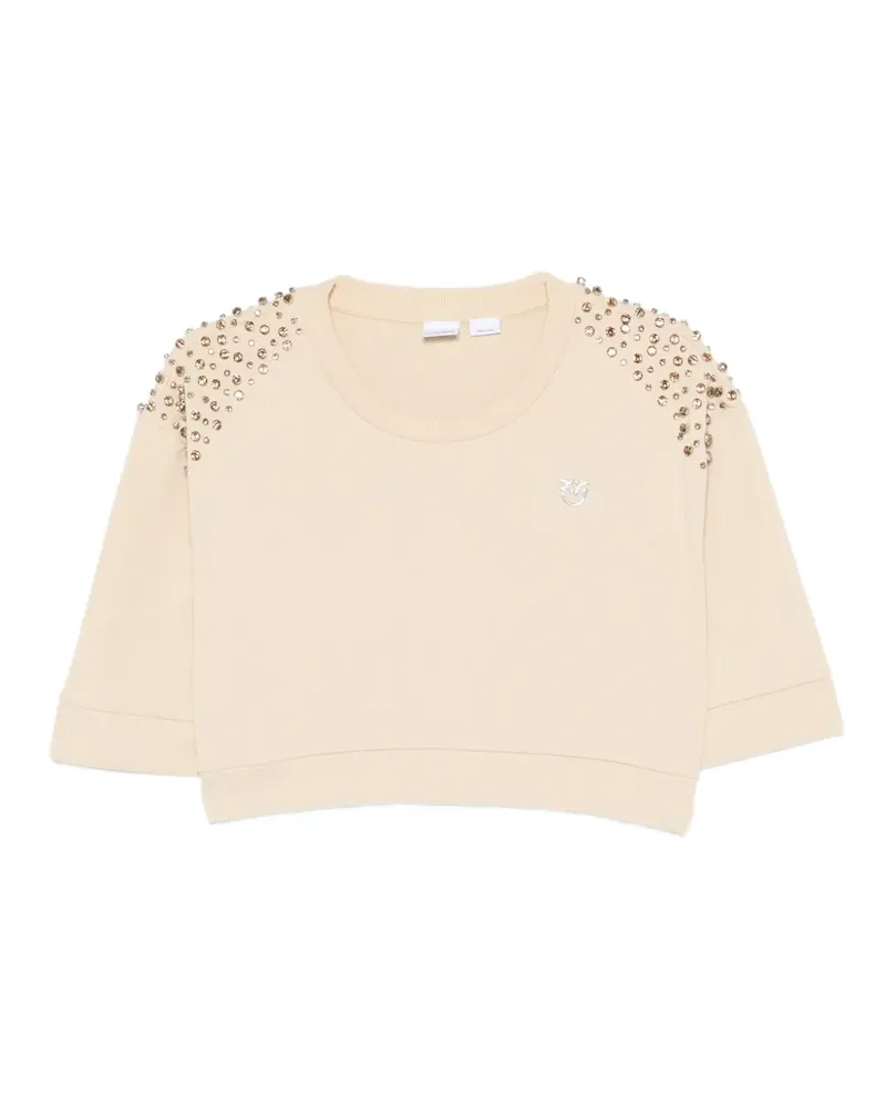 Pinko embellished cropped sweatshirt - Nude Nude