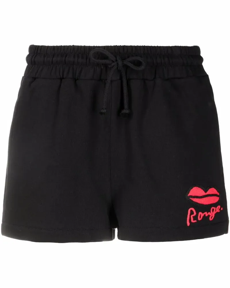 Sonia Rykiel Joggingshorts mit Rouge-Print - Schwarz Schwarz