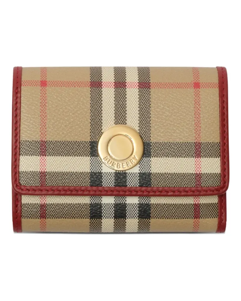Burberry check folding wallet - Nude Nude