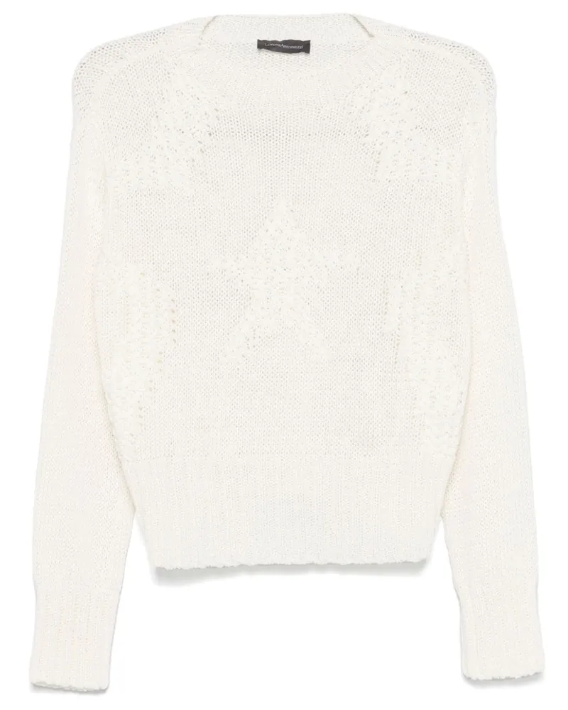 Lorena Antoniazzi Pullover aus Stern-Jacquard - Weiß Weiß