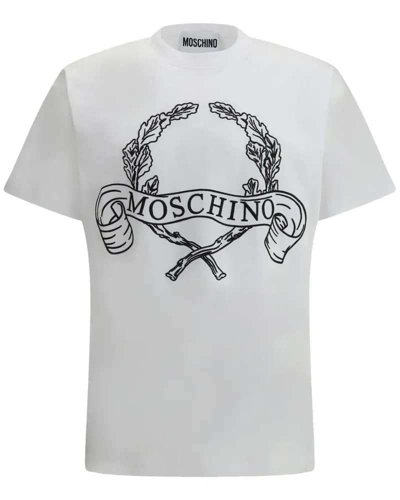 Moschino T-Shirt mit Logo-Print - Weiß Weiß