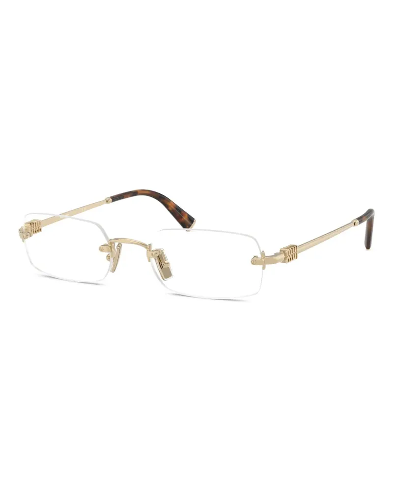 Miu Miu Brille mit eckigem Gestell - Gold Gold
