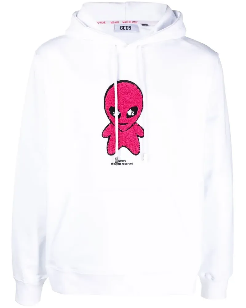 GCDS Hoodie mit Kordelzug - Weiß Weiß