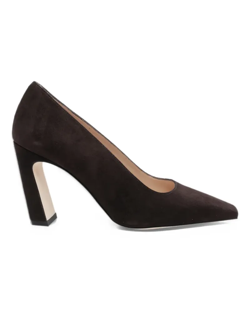 Stuart Weitzman pointed-toe suede pumps - Braun Braun