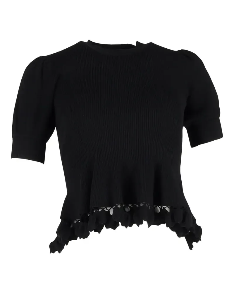 Ulla Johnson Top mit Rüschen - Schwarz Schwarz