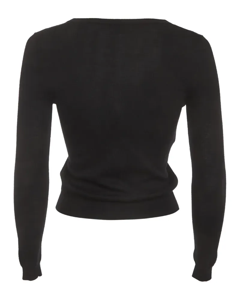 Moschino Gestrickter Intarsien-Cardigan - Schwarz Schwarz