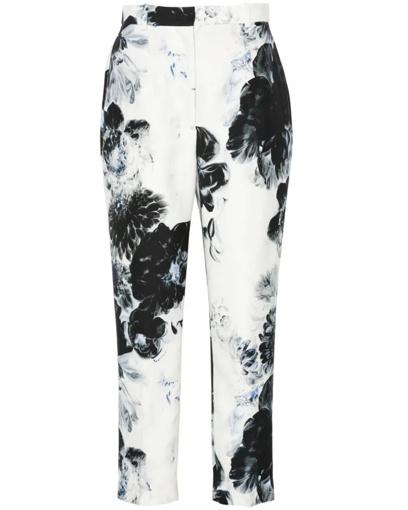 Alexander McQueen Hose mit hohem Bund - Weiß Weiß