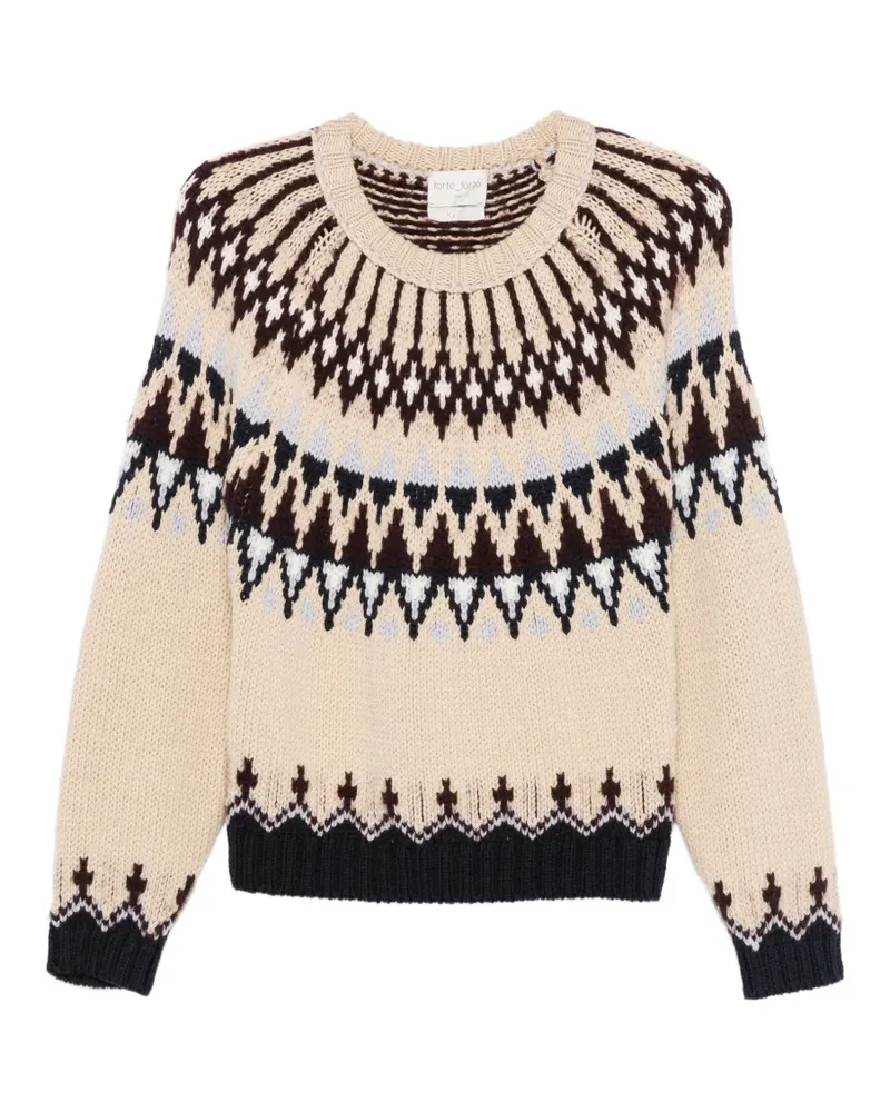 forte_forte Pullover mit Rundhalsausschnitt - Nude Nude