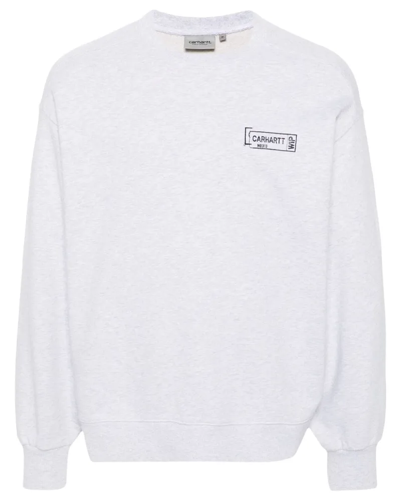 Carhartt WIP Sweatshirt mit Logo-Print Grau