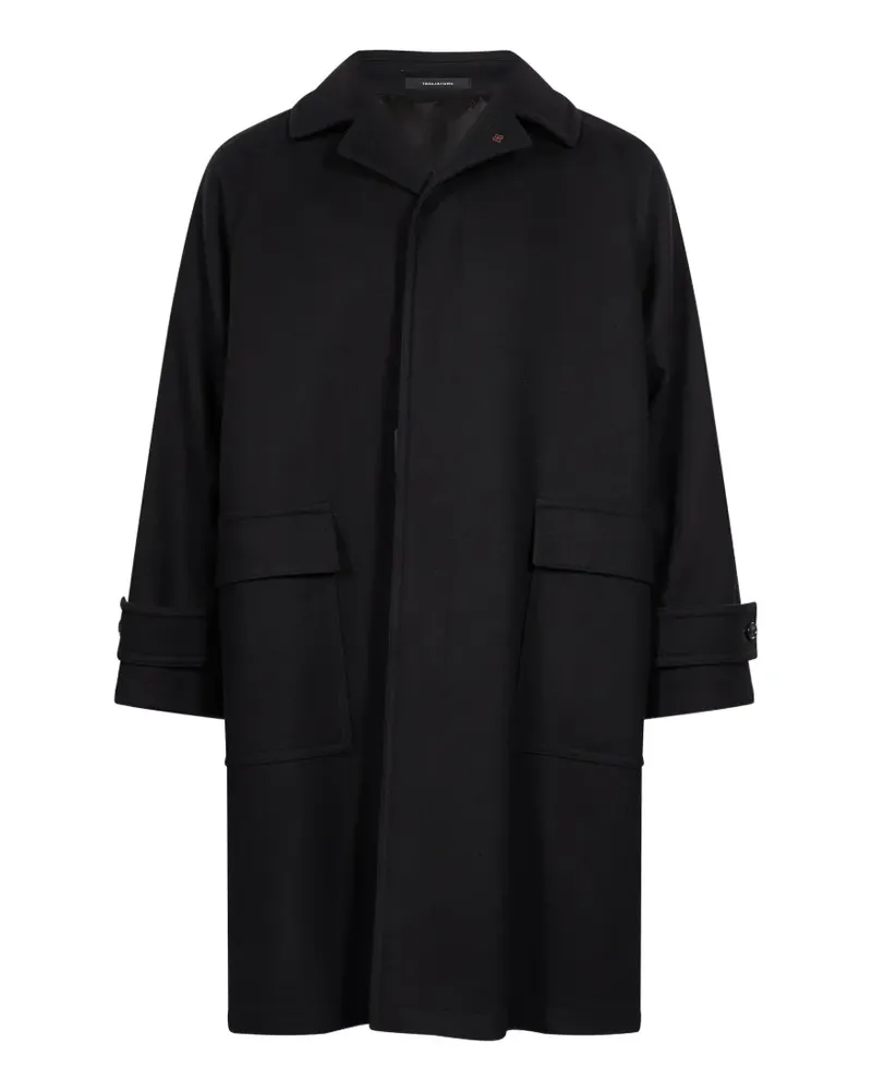 Tagliatore button-up flap-pocket coat - Schwarz Schwarz