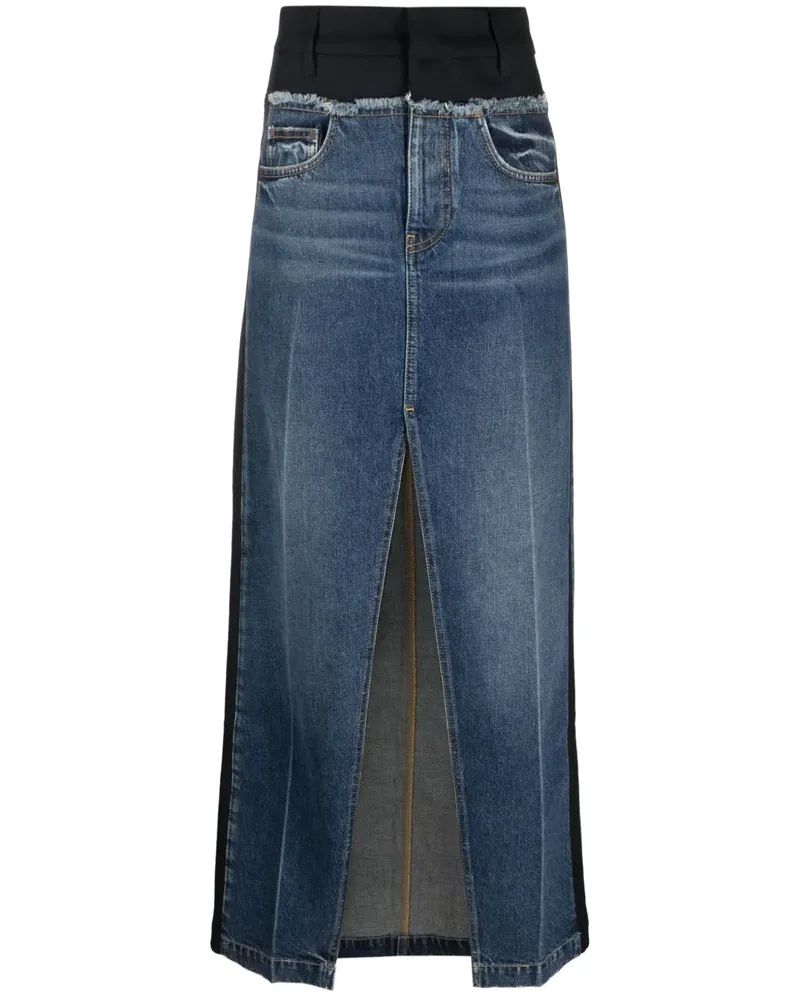 Stella McCartney Jeans-Maxirock mit Einsätzen - Blau Blau