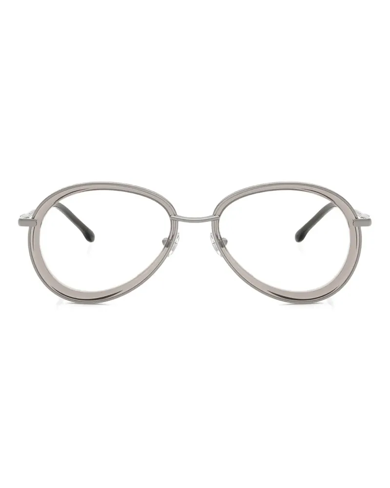 Diesel Brille mit rundem Gestell - Silber Silber