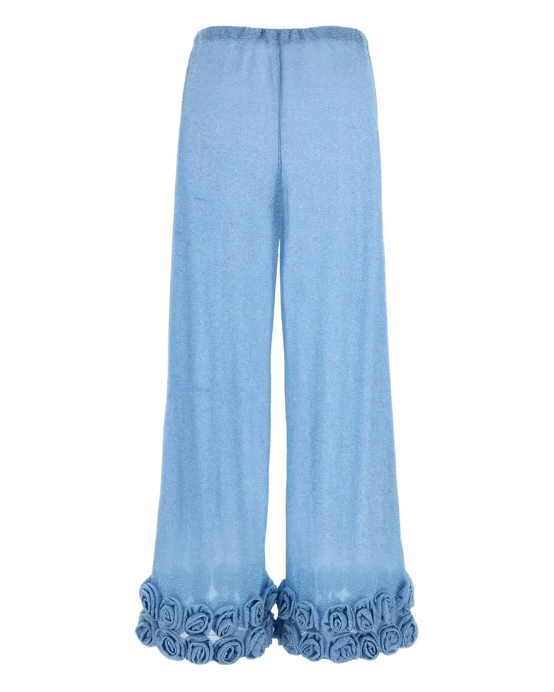 Oséree Hose mit verziertem Saum - Blau Blau