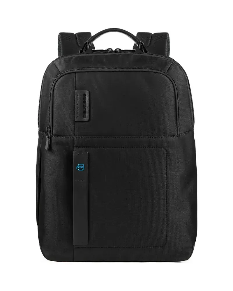 Piquadro logo-detail backpack - Schwarz Schwarz