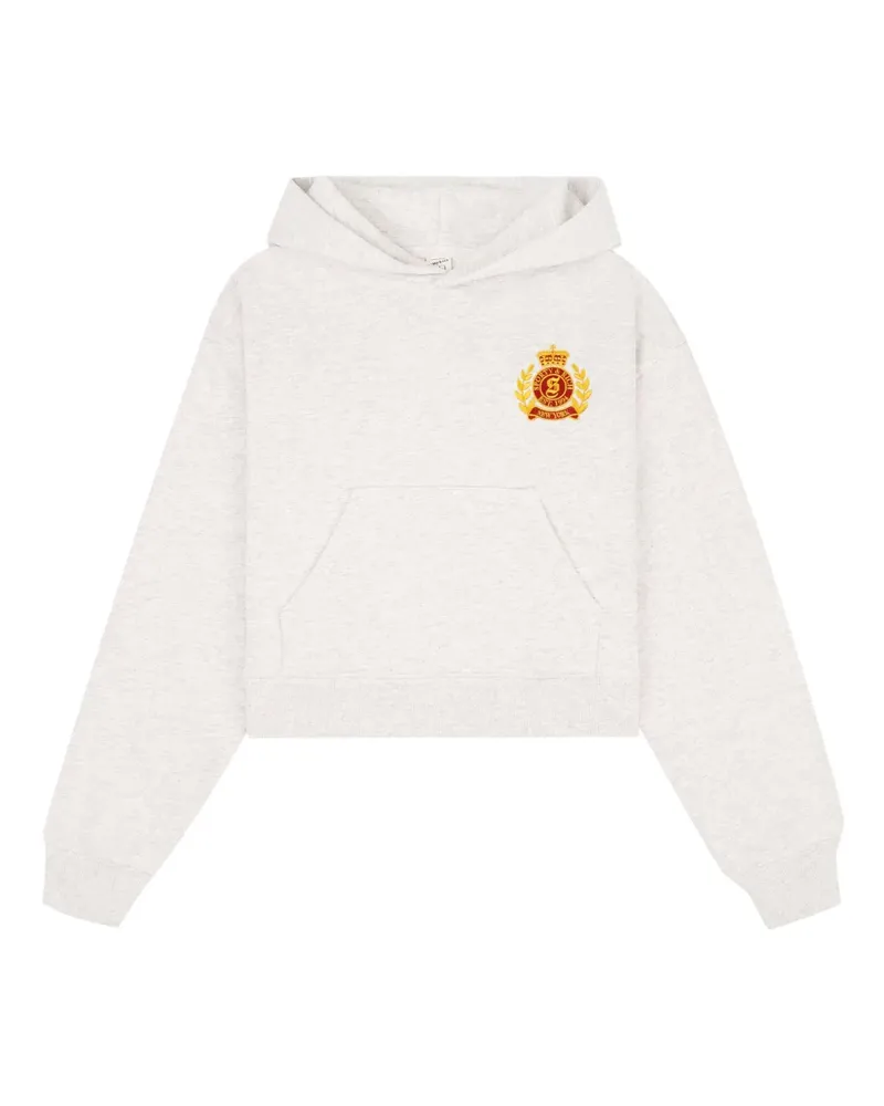 SPORTY & RICH Hoodie mit NY Crest-Stickerei - Grau Grau