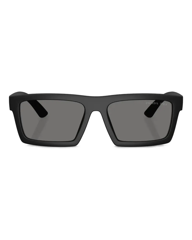 Prada Sonnenbrille mit eckigem Gestell - Schwarz Schwarz