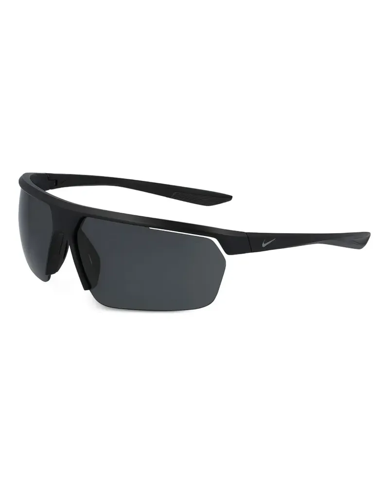 Nike Sonnenbrille mit Shield-Gestell - Schwarz Schwarz