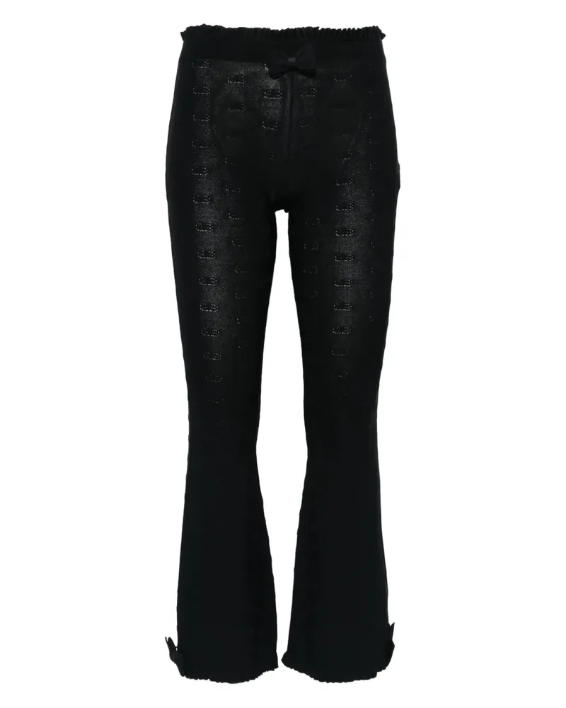 Balenciaga Gerüschte Hose mit Schleife - Schwarz Schwarz